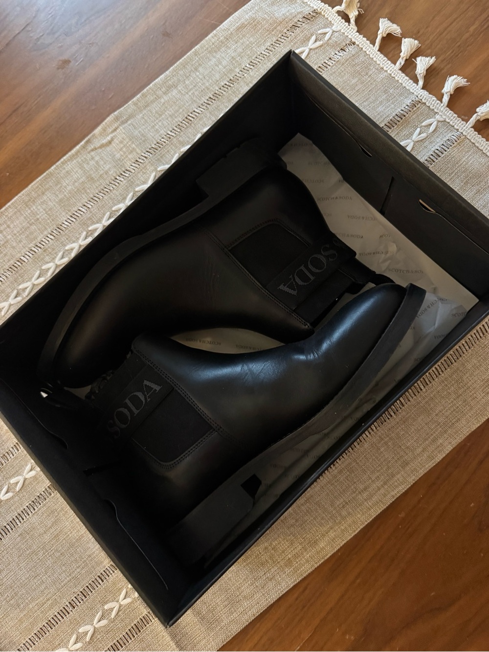 Soda Black Slip-On Chelsea Boots for Men
